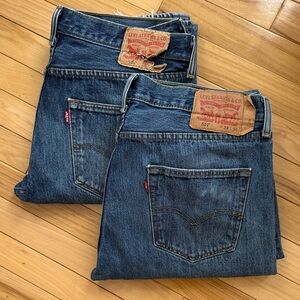 2 Pairs Levi Strauss Button-Fly Men’s 501 Jeans W 34 x L 36 - 👖👖